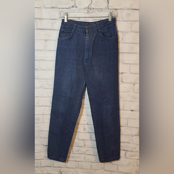 Denim - Vintage Liz Thomas Pinstripe Hi Rise Jeans